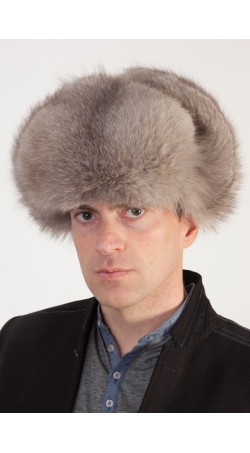 Graufuchs Pelzmütze - Hut russischen Stil 